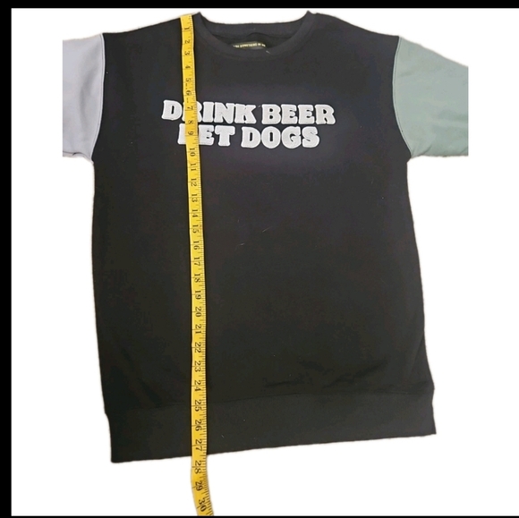 Assholes Live Forever Unisex "Drink Beer Pet Dogs" Crew Neck Sweater S - Picture 6 of 6